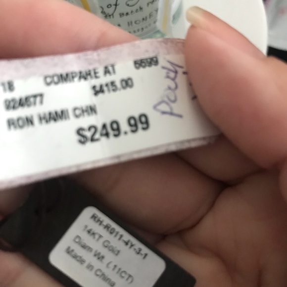 BNWT MIDI 14K GOLD DIAMON MIDI OPEN RING $498 - Picture 6 of 8